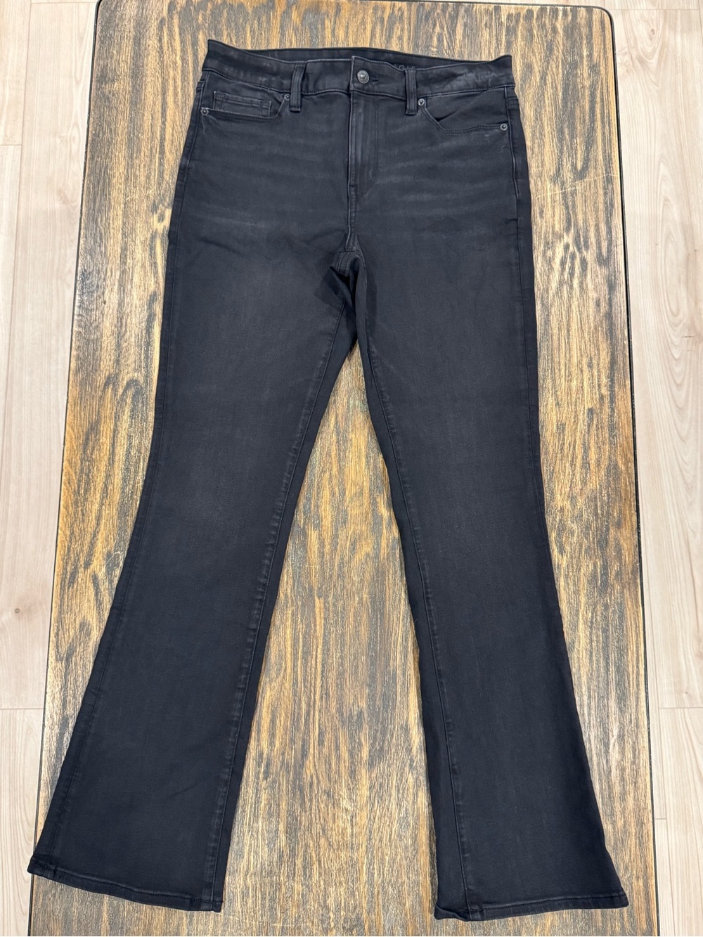 American Eagle Next Level Stretch Black Kick Bootcut Jeans Women’s 10 Reg NWOT